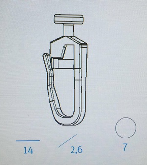 Gardinen haken -Universalgleiter 9mm. Falyenlegehaken, 100St.